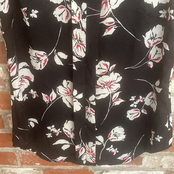 Laundry by Shelli Segal Black Floral Sleeveless Top Size XS - Picture 3 of 5